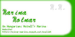 marina molnar business card